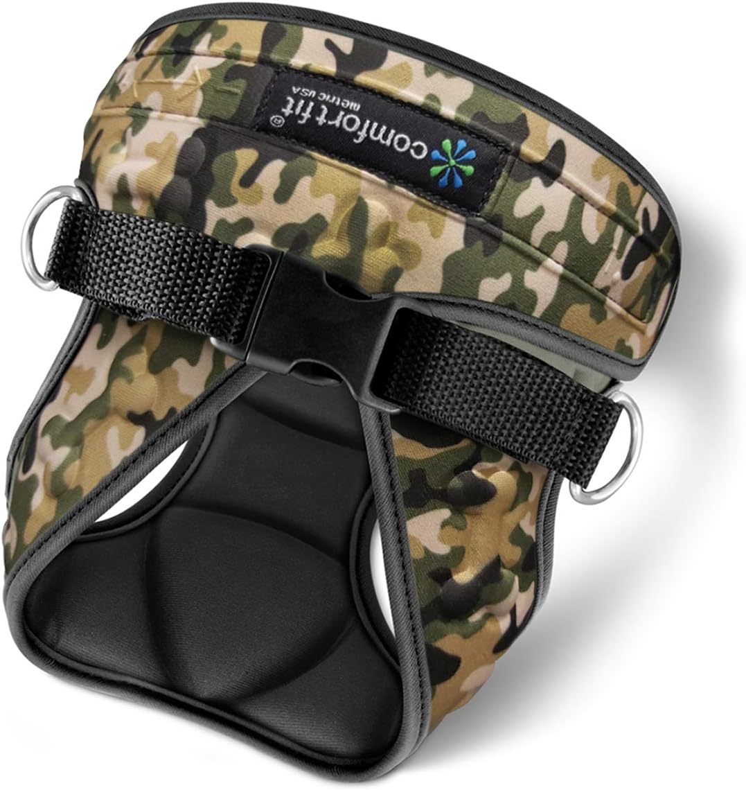 Metric USA Comfort Fit Step in Dog Harness Easy to Put on Adjustable Puppy Harness Padded Soft Vest Harness for Small and Medium Dogs Under 30 lbs, Camo Design, L, Chest 19-24”