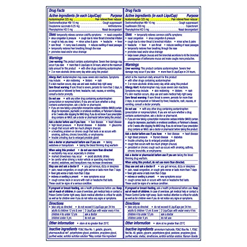 Vicks DayQuil and NyQuil Severe Cough, Cold & Flu Relief, 48 LiquiCaps (32 DayQuil & 16 NyQuil) - Relieves Sore Throat, Fever, and Congestion, Day or Night, 48 Count
