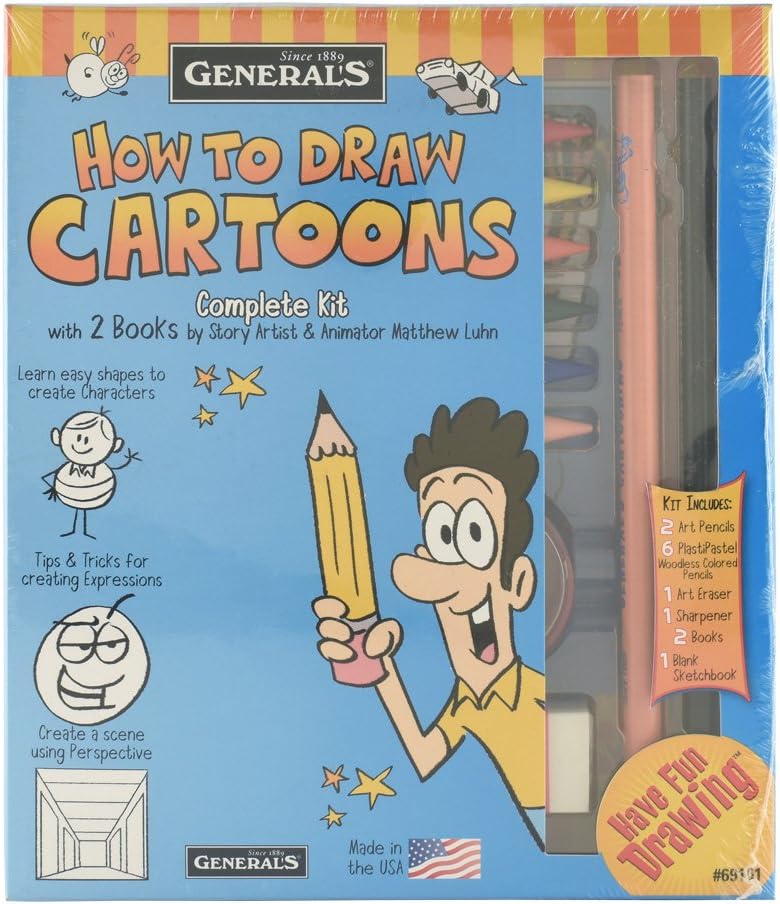 General Pencil 69101 How to Draw Cartoons Kit