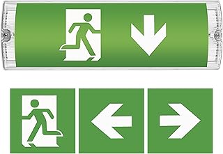 EMOS LED-Notbeleuchtung, Notausganglicht bis zu 3h Notfall-Modus, Fluchtwegleuchte mit Manuell-Prüftaste, inkl. Akkus, Notleuchte für Wandmontage, Dauerleuchte, Notausgangsschild, Weiß