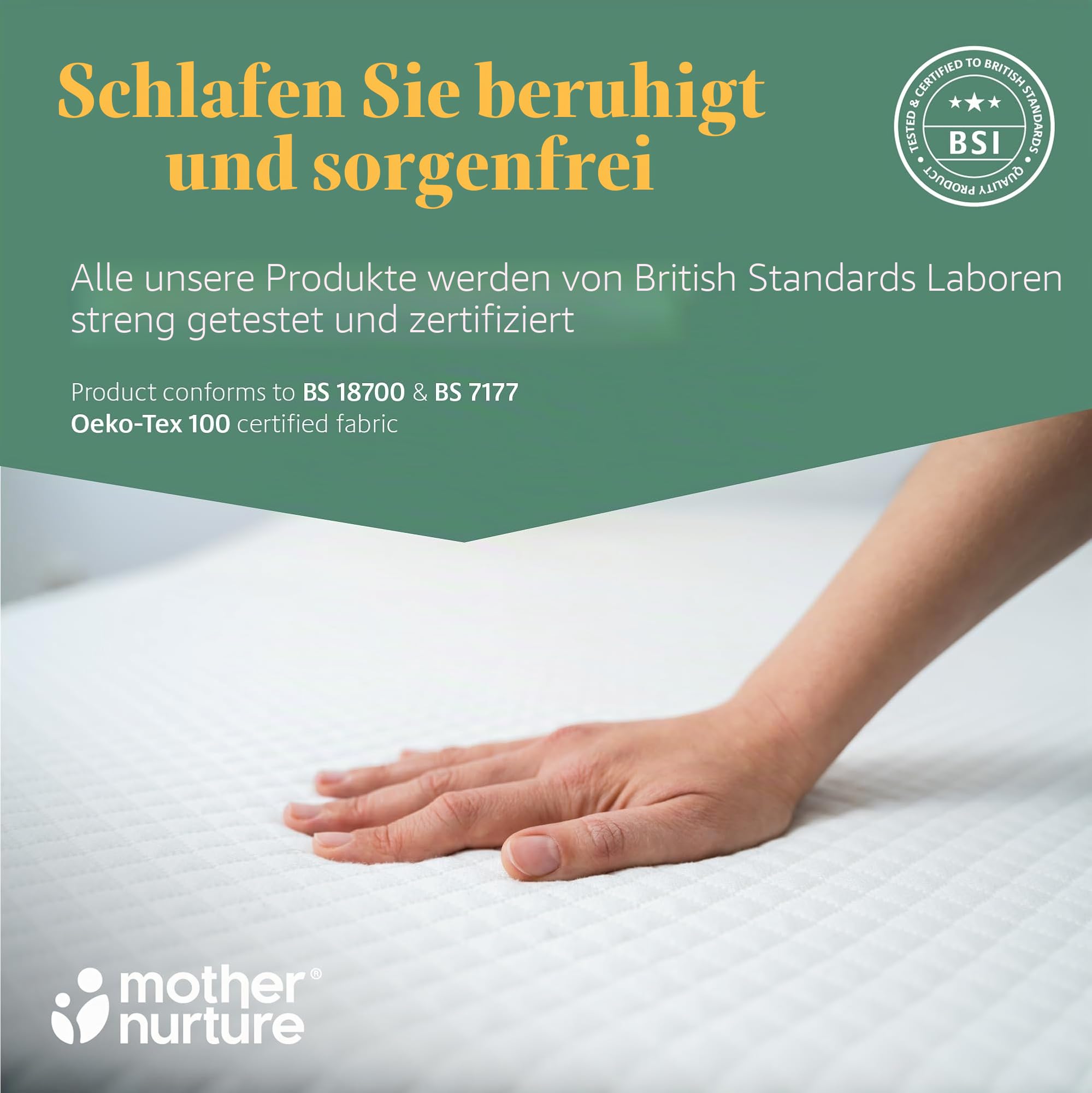 Babies Firsts Babykörbchen- oder Kinderwagen Matratze, gesteppt, Schaumstoff, abgerundet an beiden Enden