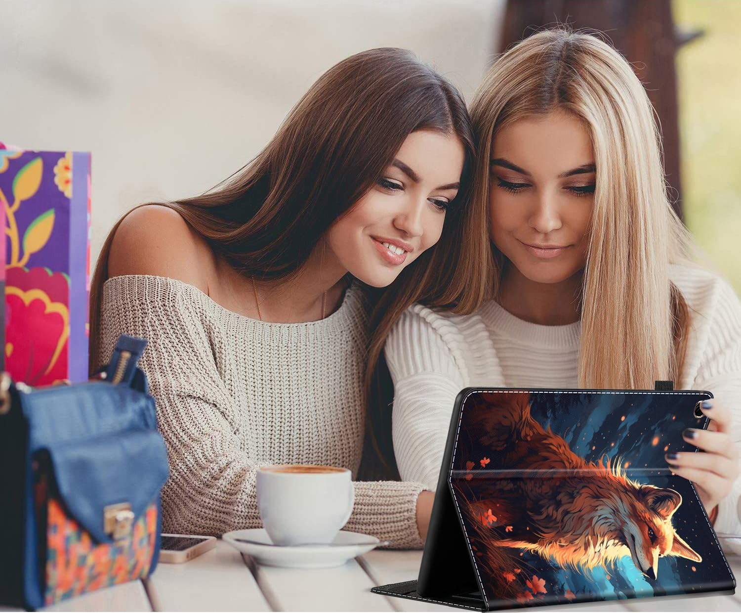 Case Fits Amazon Kindle Fire HD 8 & 8 Plus Tablet (12th Generation/10th Generation, 2022/2020 Release) 8, Multi-Angle Smart Stand Cover Auto Sleep/Wake，Fox