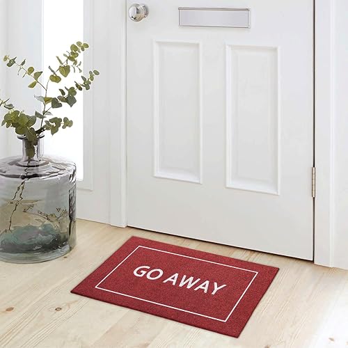 Miniatura 56 de JJUUYOU Tapete para puerta delantera, entrada exterior, duradero, tapete de bienvenida para interiores y exteriores, antideslizante, divertido