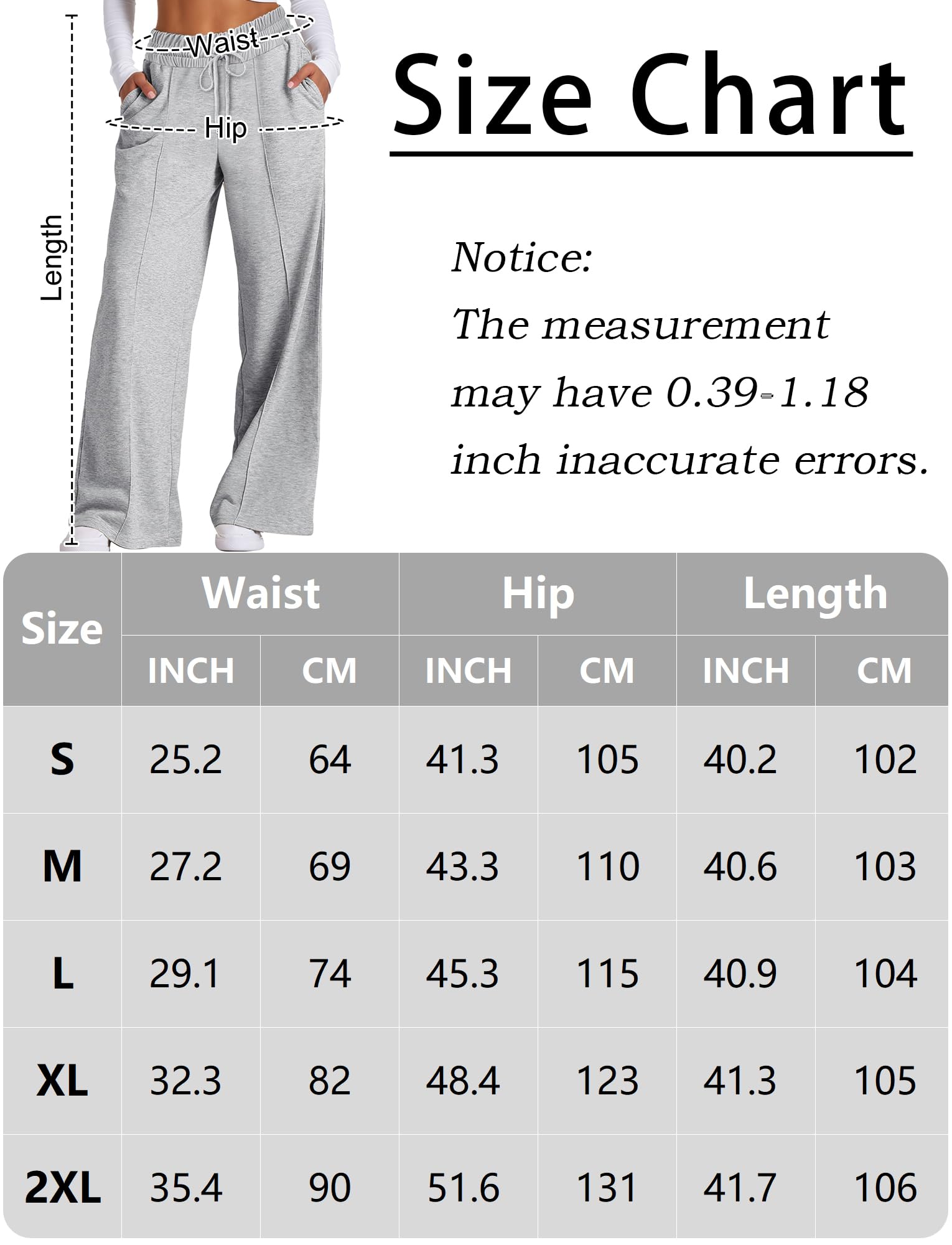 SEAUR Pantalon de Jogging à Jambes Larges pour Femme Droit Baggy Sport Pantalons avec Poches et Taille Élastique Printemps Automne S-XXL