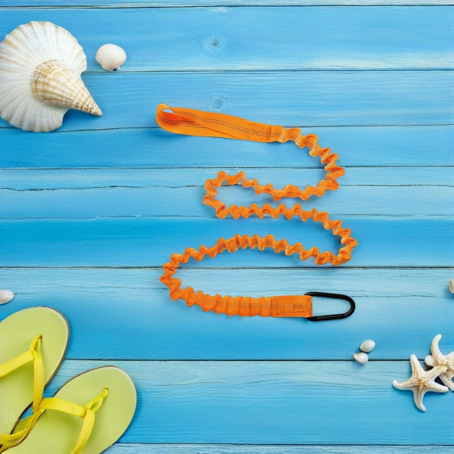 DOITOOL 2pcs Kayak Paddle Leash with Stretchable Rope and Belt Clip, Heavy Duty Paddle Tether for Kayak Accessories and Fishing, Orange Safety Strap for Kayaking and Canoeing