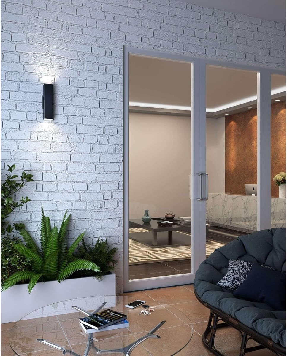 DALS Lighting LEDWALL-B-BK 4" Square Led Indoor/Outdoor Wall Rectangular Sconce Modern 4" Square Led Indoor/Outdoor Wall Rectangular Sconceblack