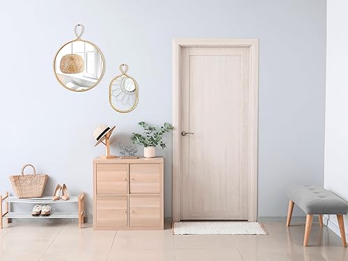 Miniatura 6 de Cozdecor Decoración de pared bohemia de 12 pulgadas, espejo decorativo para decoración de pared con marco de metal dorado, decoración bohemia para