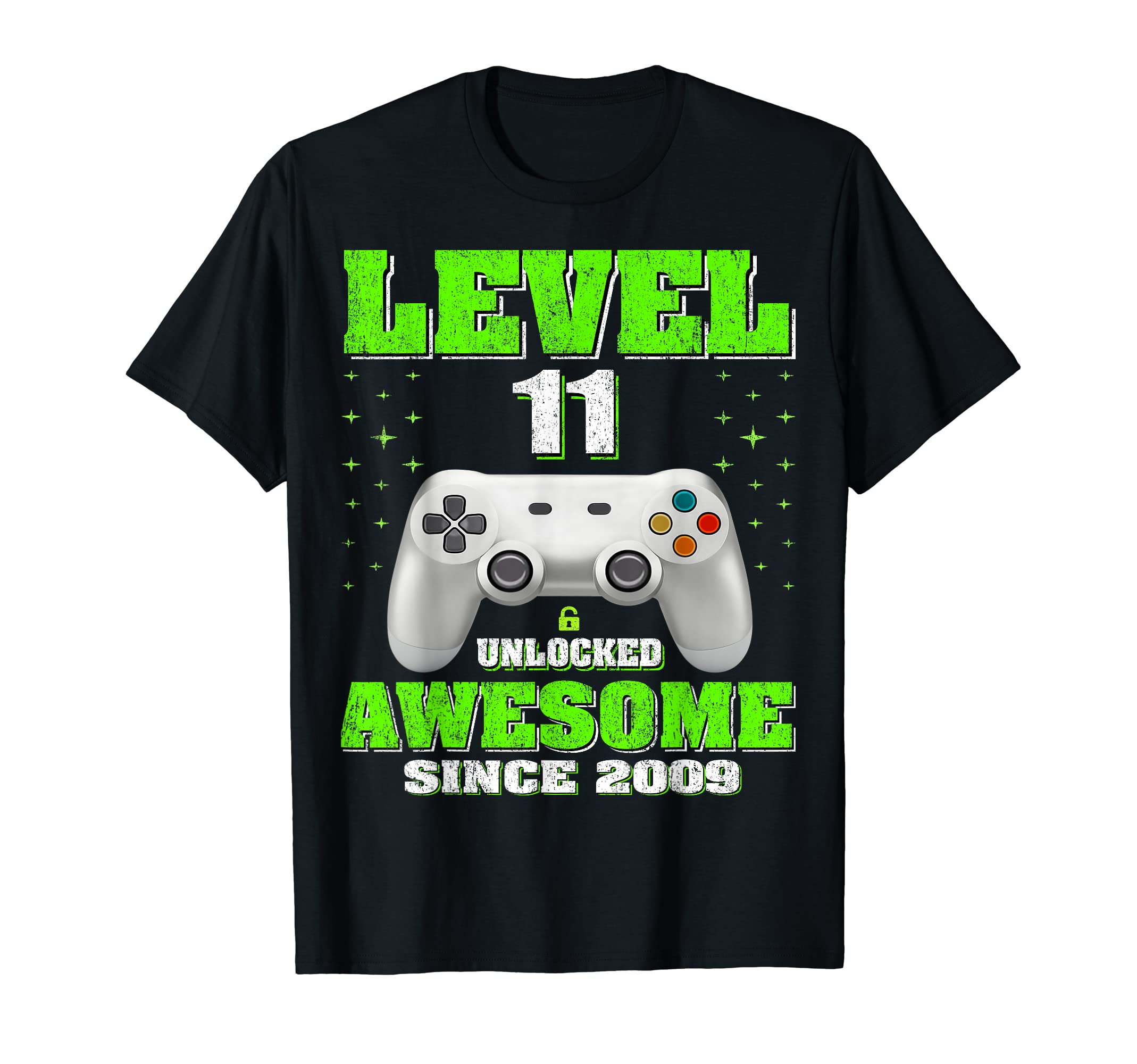 Level 11 Unlocked Birthday 11 Years Old Awesome Since 2009 T-Shirt