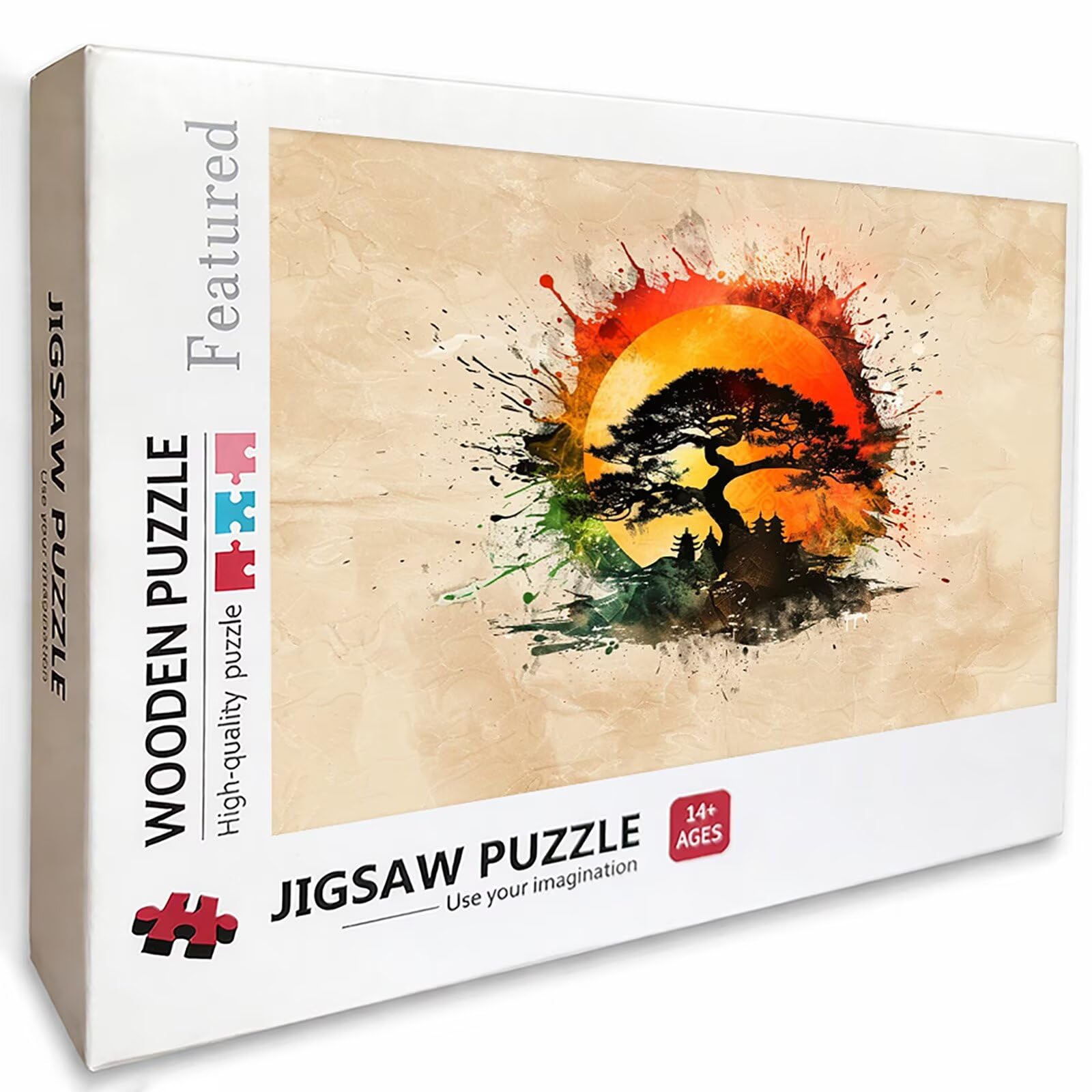 Puzzle 5000 elementów dla dorosłych drzewo, drewniane puzzle, 155 x 104 cm, części ściśle do siebie pasują, dla mężczyzn, kobiet, starszych seniorów, relaks i odstresowanie, prezenty, dekoracja