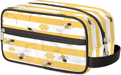 Neceser de viaje, bolsa de aseo con textura de softbol, kit de dopp, organizador de cosméticos, bolsa de maquillaje, bolsa de afeitado para ducha