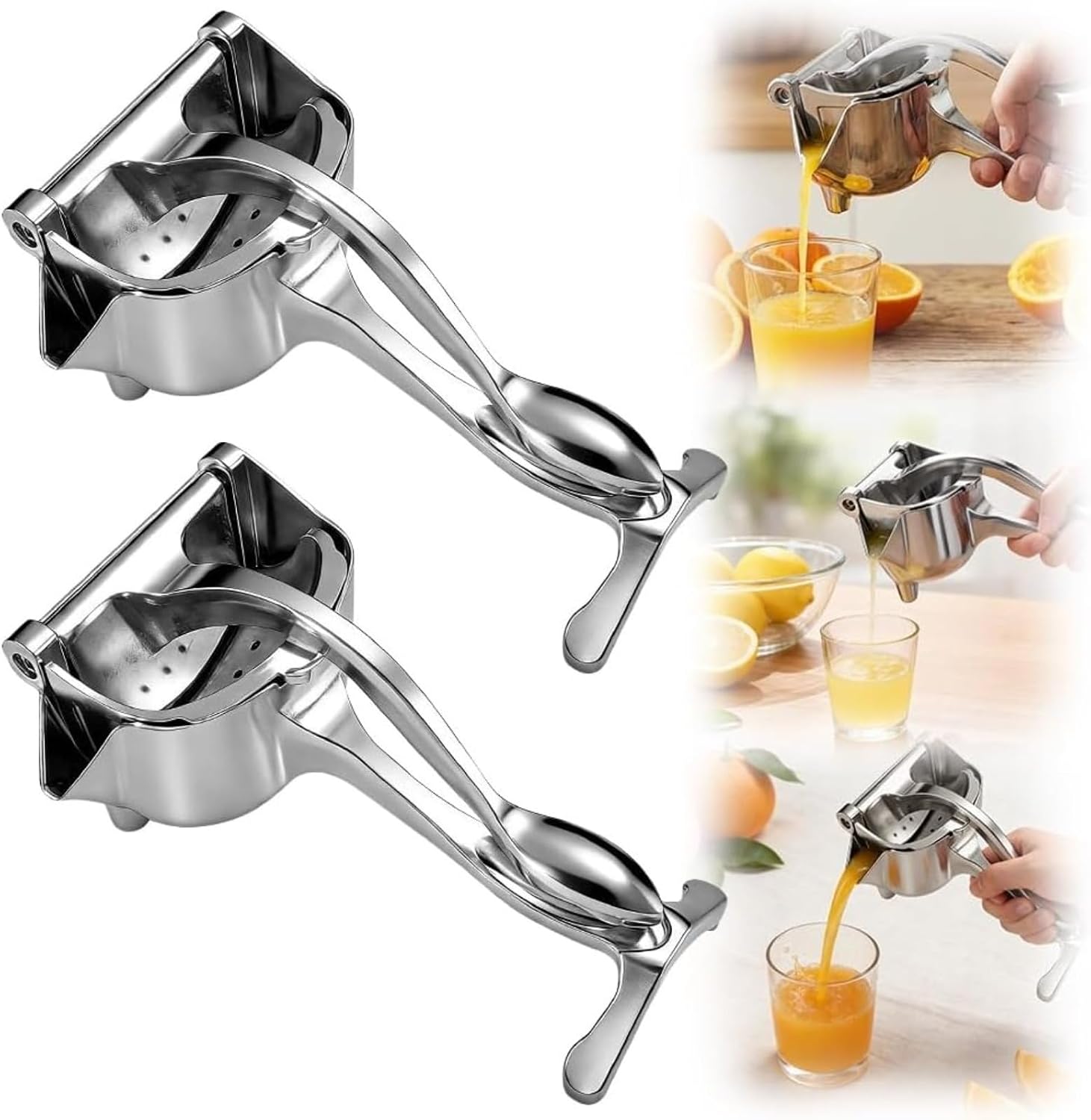 2026 New Aluminum Alloy Manual Juicer: Thickened Heavy duty Handheld Lemon and Orange Squeezer, Household Fruit Specific Juicer, Fresh Juice Extractor
