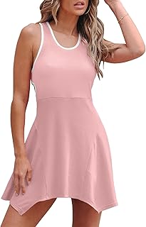 Women's Tennis Dress Sleeveless A-line Irregular Corset Short Golf Athletic Mini Dresses - Buy now