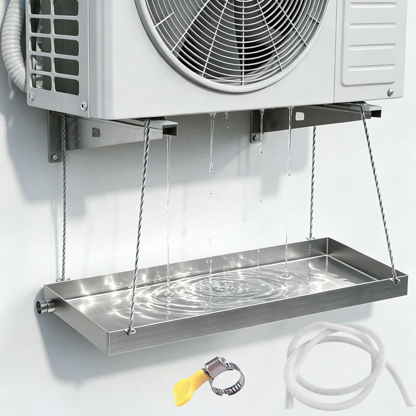 Facile Montaggio Vaschetta Condensa Inox 304 Per AC Con Tubo E Fascetta