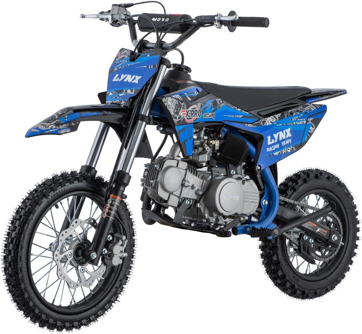 X-PRO X26 125cc Manual Clutch Dirt Bike Big Boys Pit Bike 125 Pitbike,Big 14"/12" Tires!(Red)