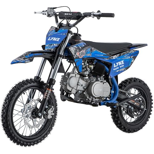 X-PRO X26 125cc Manual Clutch Dirt Bike Big Boys Pit Bike 125 Pitbike,Big 14"/12" Tires! (Blue)