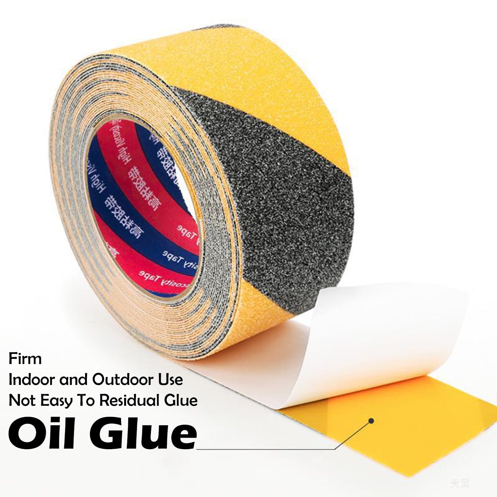 Antidérapage haute traction bande de pneu Ruban antidérapant multicolore 2/4/6 pouces x 16 pieds for escaliers et skateboards(Gray W 6in)