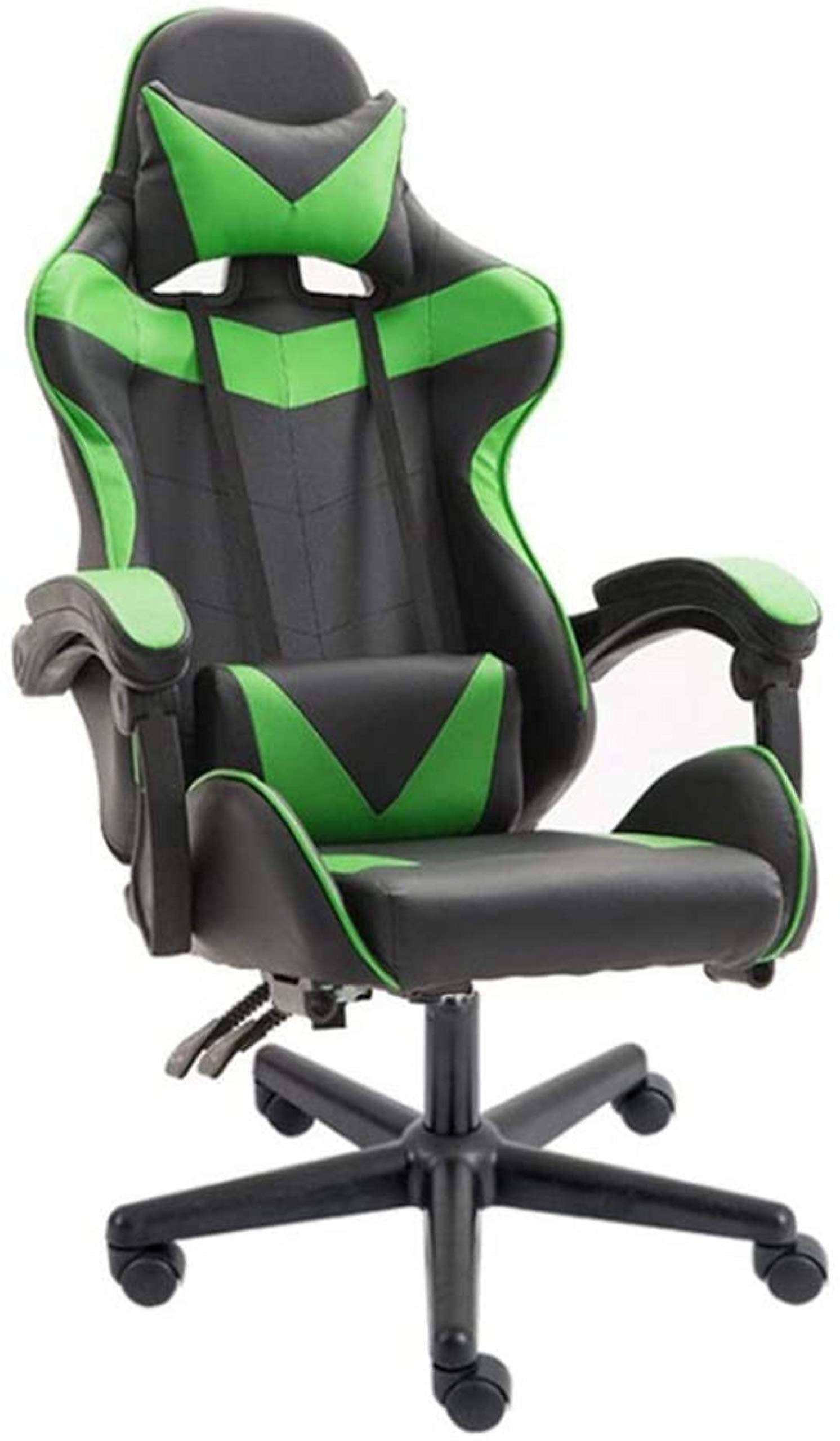 Chaise de bureau pour PC inclinable verte pour corriger la posture et éviter la fatigue