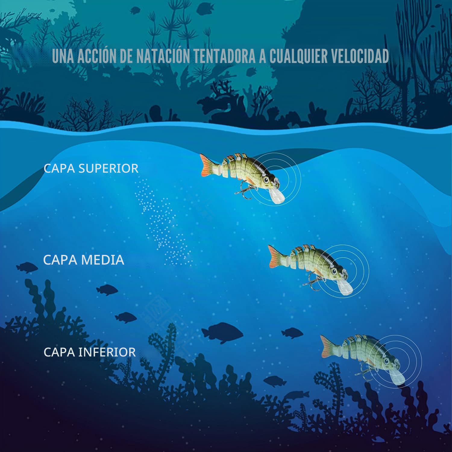 TRUSCEND señuelos de Pesca para Agua Dulce y Salada, Lifelike Swimbait para la Trucha Bass, Lento hundimiento Bass señuelo de Pesca, Regalo de la Pesca para los Hombres, la Pesca Familiar Gear