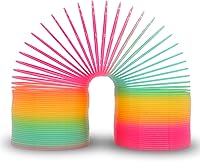 Vinciph 4.2 Inch Jumbo Rainbow Coil Spring Toy - Classic Magic Slinky Decompression for Kids, Adults, Party Favors & Stress Relief