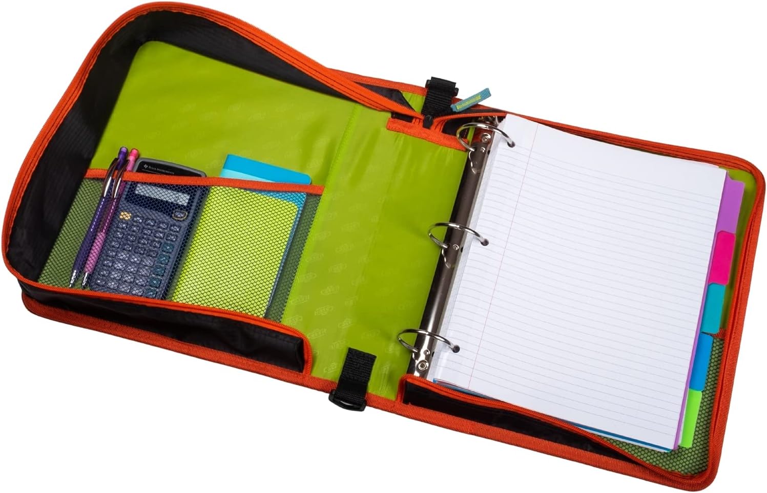 Case-It Monsters The Sidekick Zipper Binder, 5 - Color Tabbed Expanding File, Aqua : Everything Else