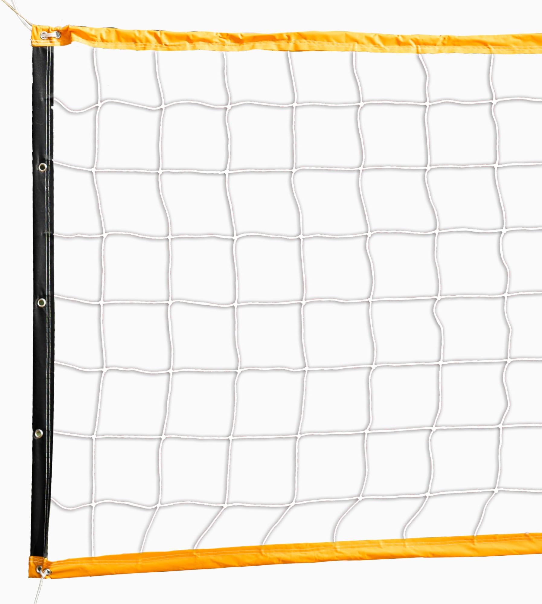 Volleyball Net for Backyard, Includes 32x3 Ft Regulation Size Beach Net, Portable Volleyball Net for Outdoor or Home Use - Yellow Black