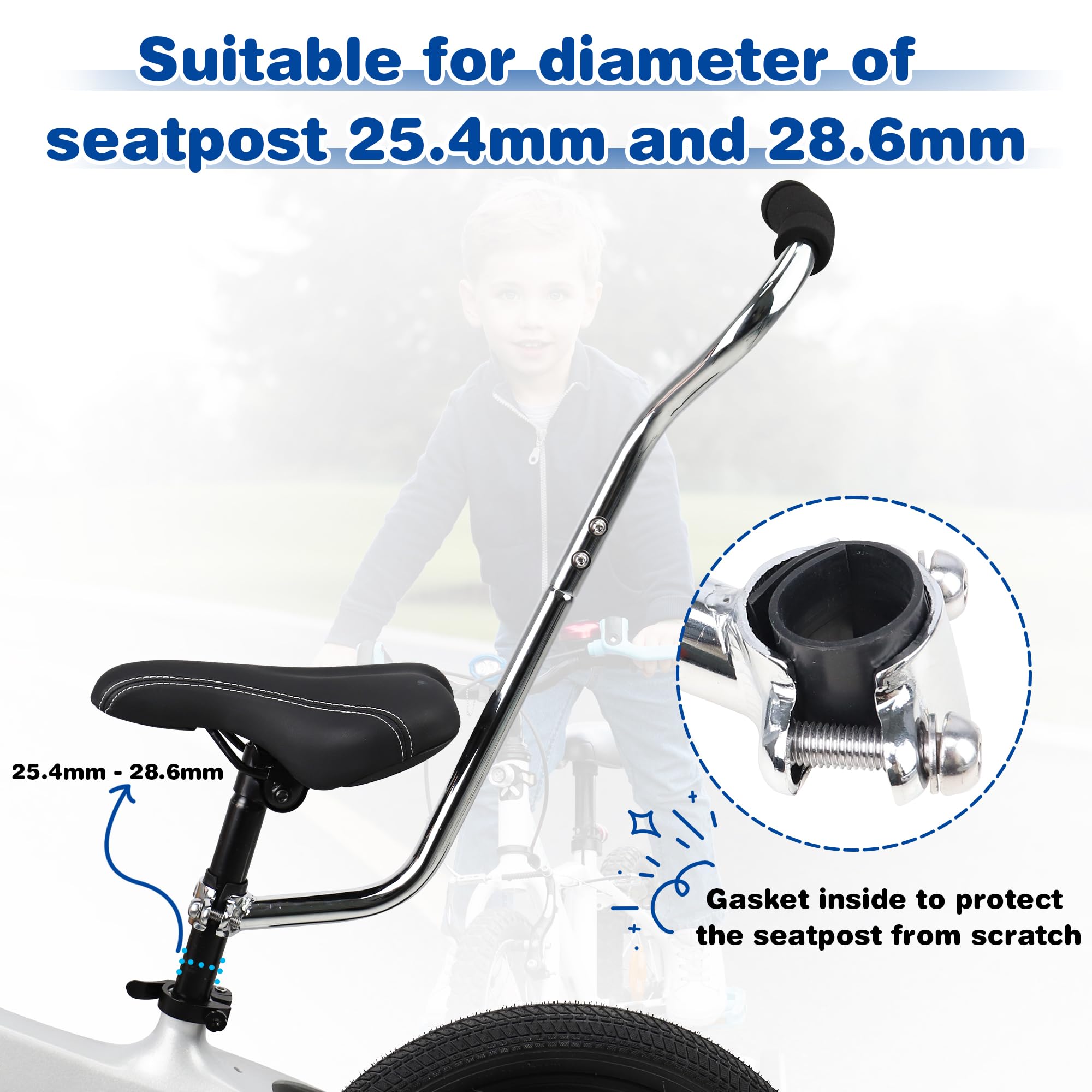 Push Handle Kids Bike Trainer Bike Handle For Training Bicycle