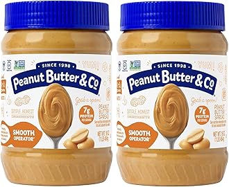 Peanut Butter & Co. Smooth Operator Peanut Butter, Non-GMO Project Verified, Gluten Free, Vegan, 16 Ounce (Pack of 2)