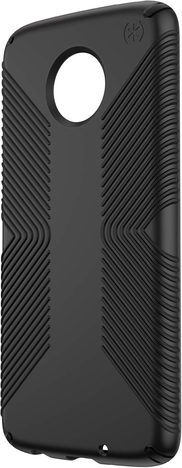 Speck Products Moto Z4 Case, Presidio Grip, Black/Black