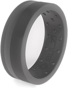 Massaging Comfort Fit Premium Silicone Ring with Airflow, Mens and Womens Rings, Breathable Flexible Work Safety Design