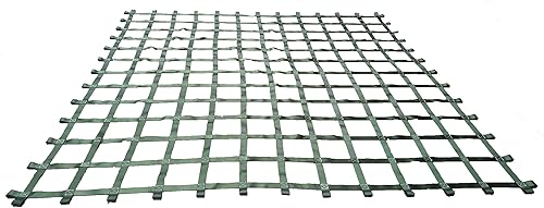 XHP Red de carga de escalada para niños y adultos, red de cinta para interiores y exteriores, carreras de obstáculos para niños, gimnasios de selva,