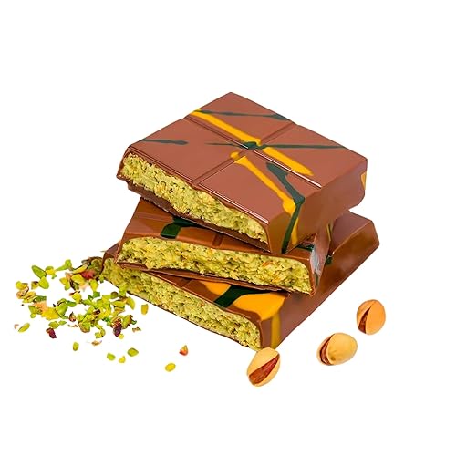 Dubai Chocolate Bar Pistachio Kunafa, Authentic UAE Import, Viral Milk Chocolate with Kadayif Kataifi, Gourmet Gift Snack