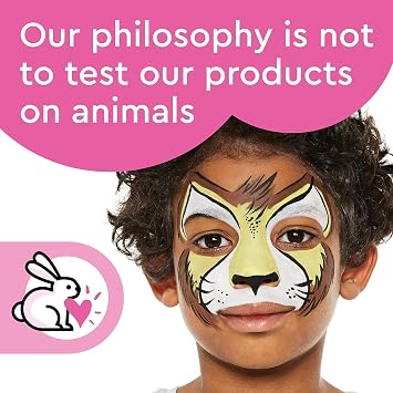 Snazaroo Face Paint Mini Starter Kit,14 Piece Set, 6-Color Palette with Brush, Sponge, Bio-Glitter and Guide - Non-Toxic, Water-Based, Easy Application for Kids, Adults, Parties, Halloween & Events