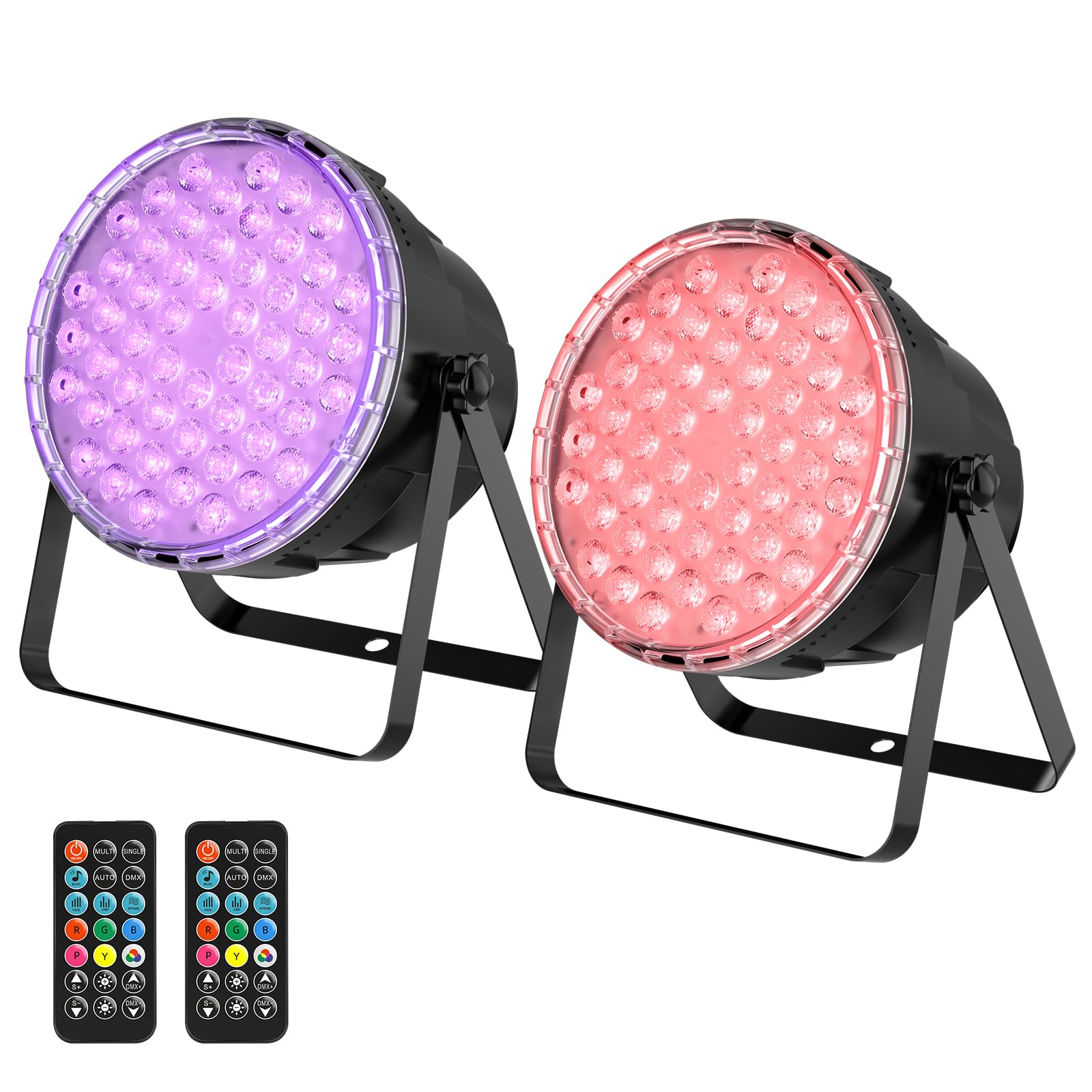 BETOPPER Bühnenbeleuchtung 54x3W Par-Scheinwerfer DJ 3-in-1 RGB LED 2P | Disco Beleuchtungskörper mit überragender Helligkeit, Stroboskoplicht Wash-DMX-Licht für Partys, Konzerte, Kirchen, Bar