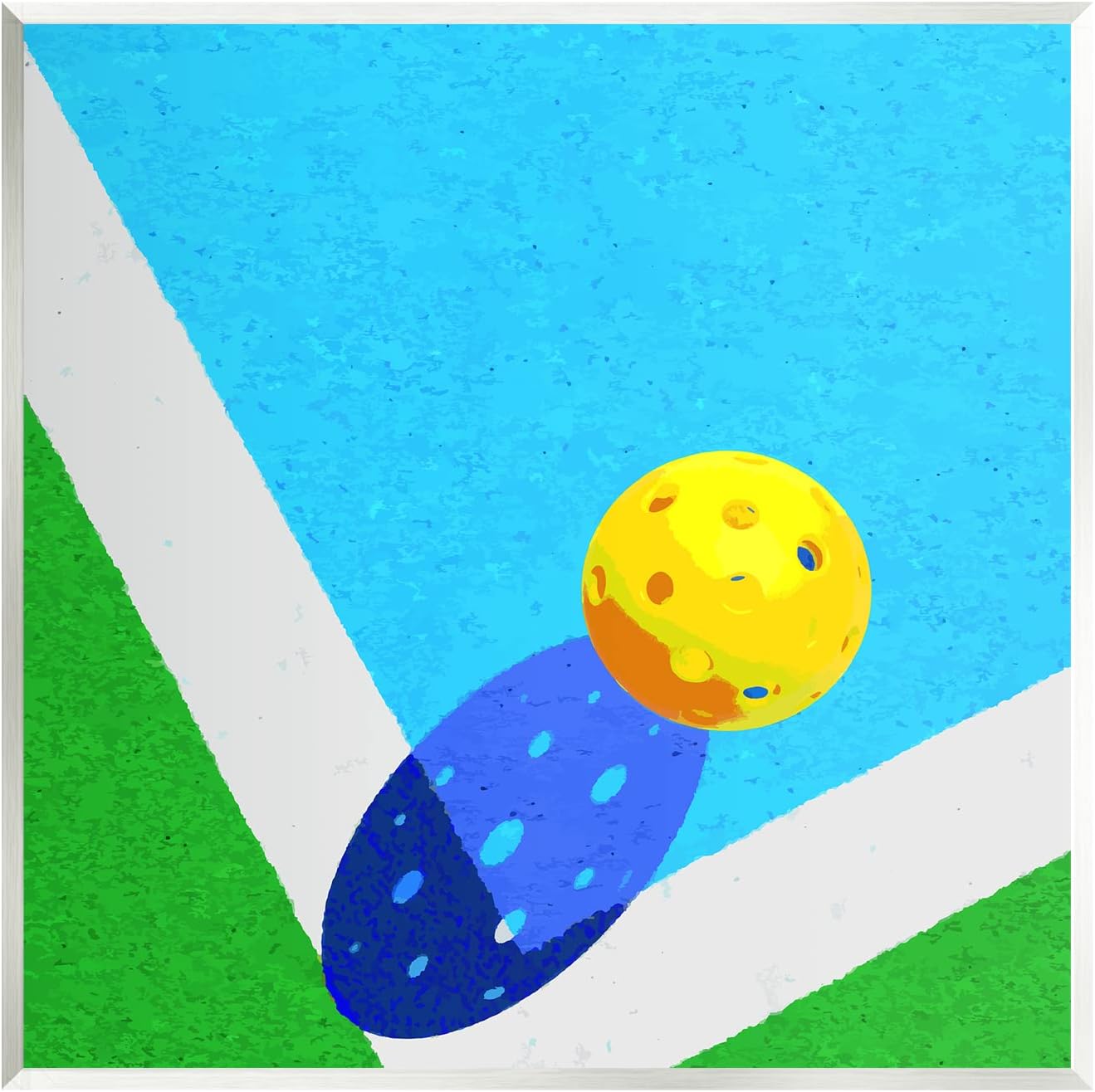Stupell Industries Wiffle Ball Court Abstract Sports Wall Plaque Art, Design by Lil' Rue