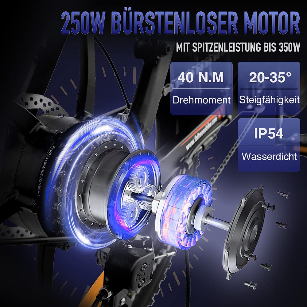 Fafrees F20 Ebike Klapprad 20 Zoll, Elektrofahrräder E Bike Herren Damen 250W 25km/h, City E-Bike 2026 Upgrade 36V 18Ah/20Ah Akku Reichweite 140km, E-Fahrrad 3.0 Fat Tire