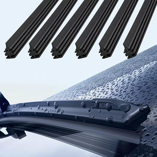 loxeu 6 PCS Lames d'Essuie-Glace de Rechange 800mm Caoutchouc Un 