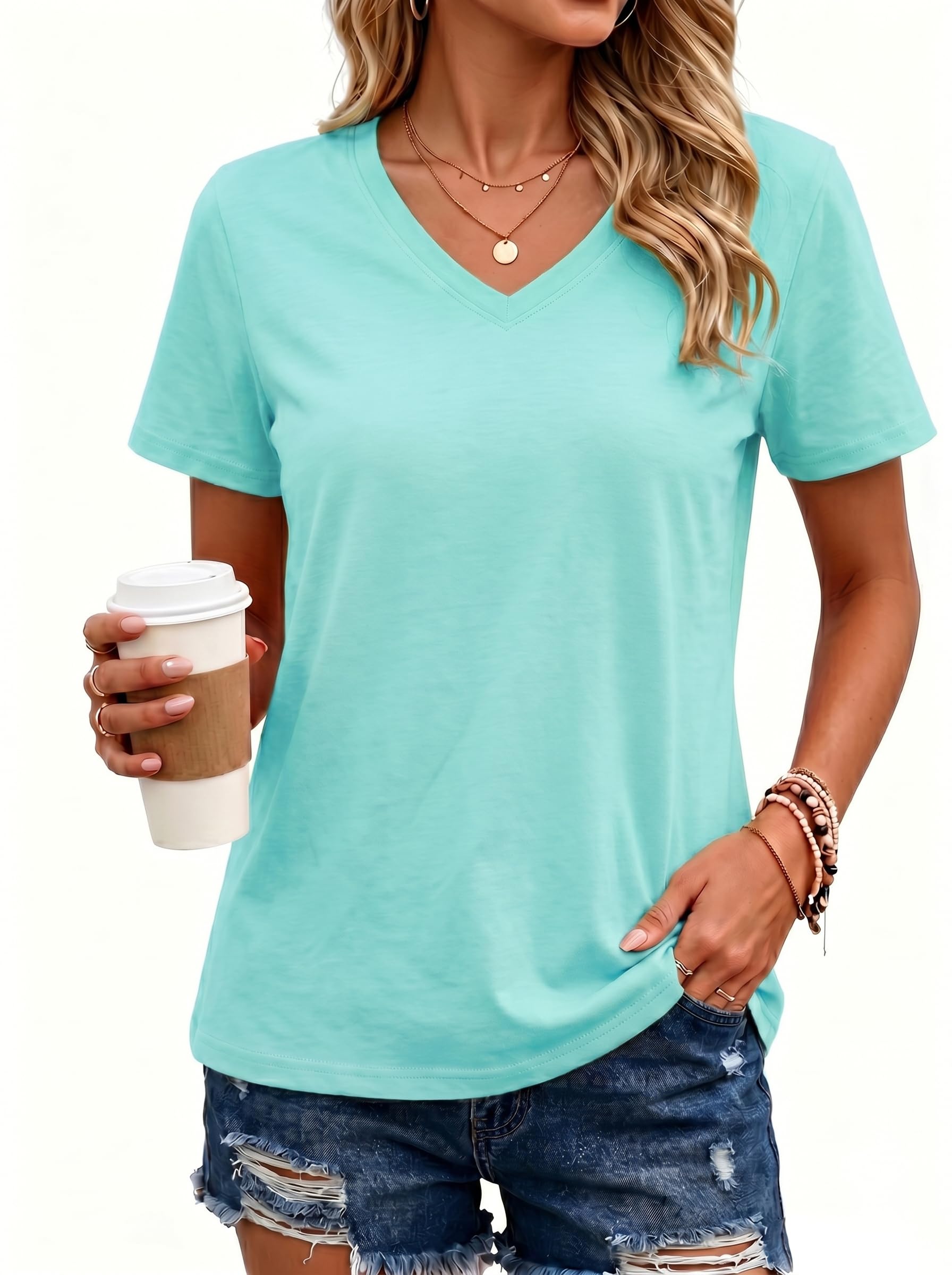 Magcomsen Women Cotton T Shirt