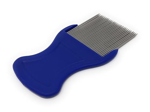 Miniatura 9 de Kit de 5 peines para piojos de primera calidad, juego completo de tratamiento completo de peine de dientes finos y lupa