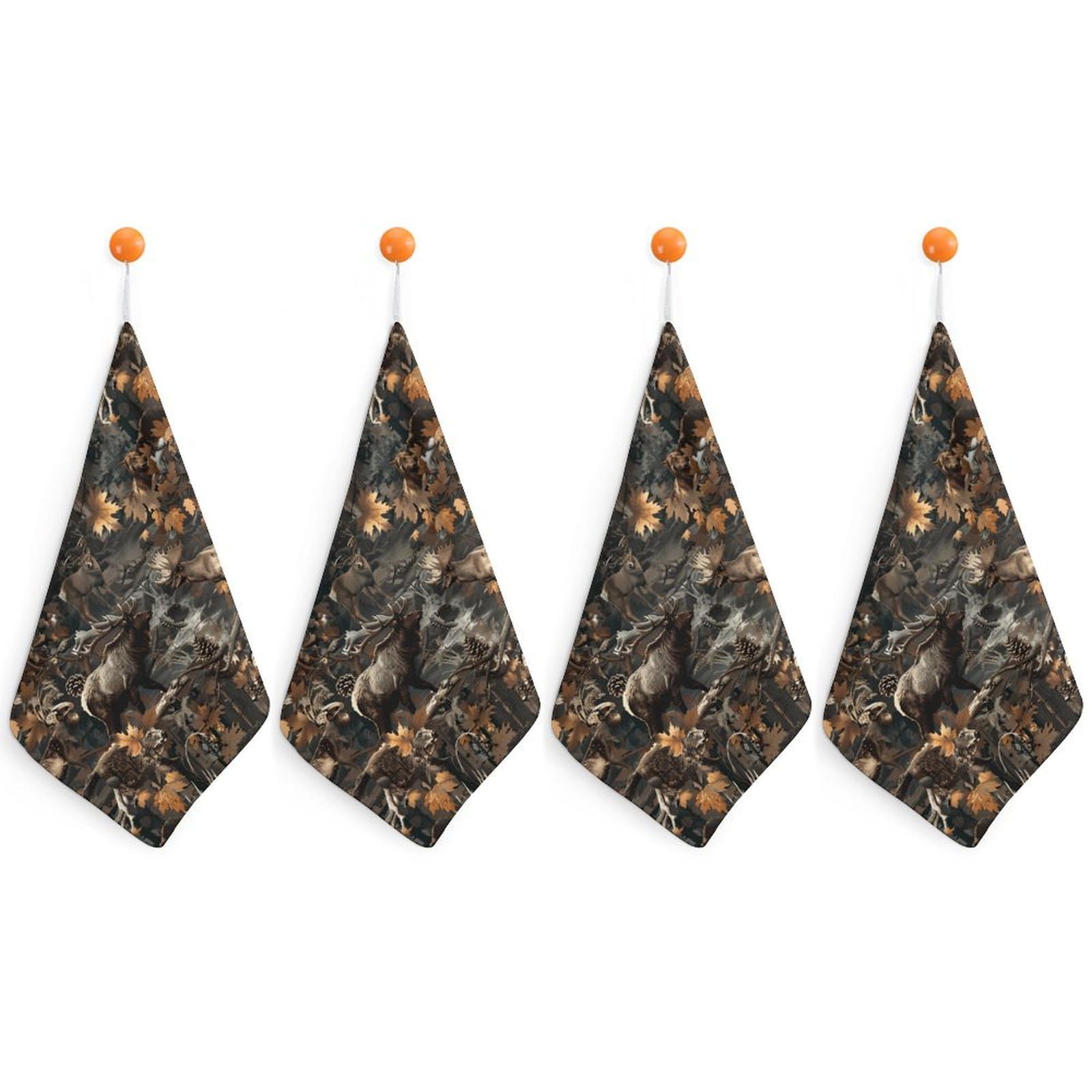 CGSBNGHA Deer Hunting Camouflage Bear Hand Towel Hanging Face Towels Cleaning Cloths Handkerchief for Bathroom Kitchen