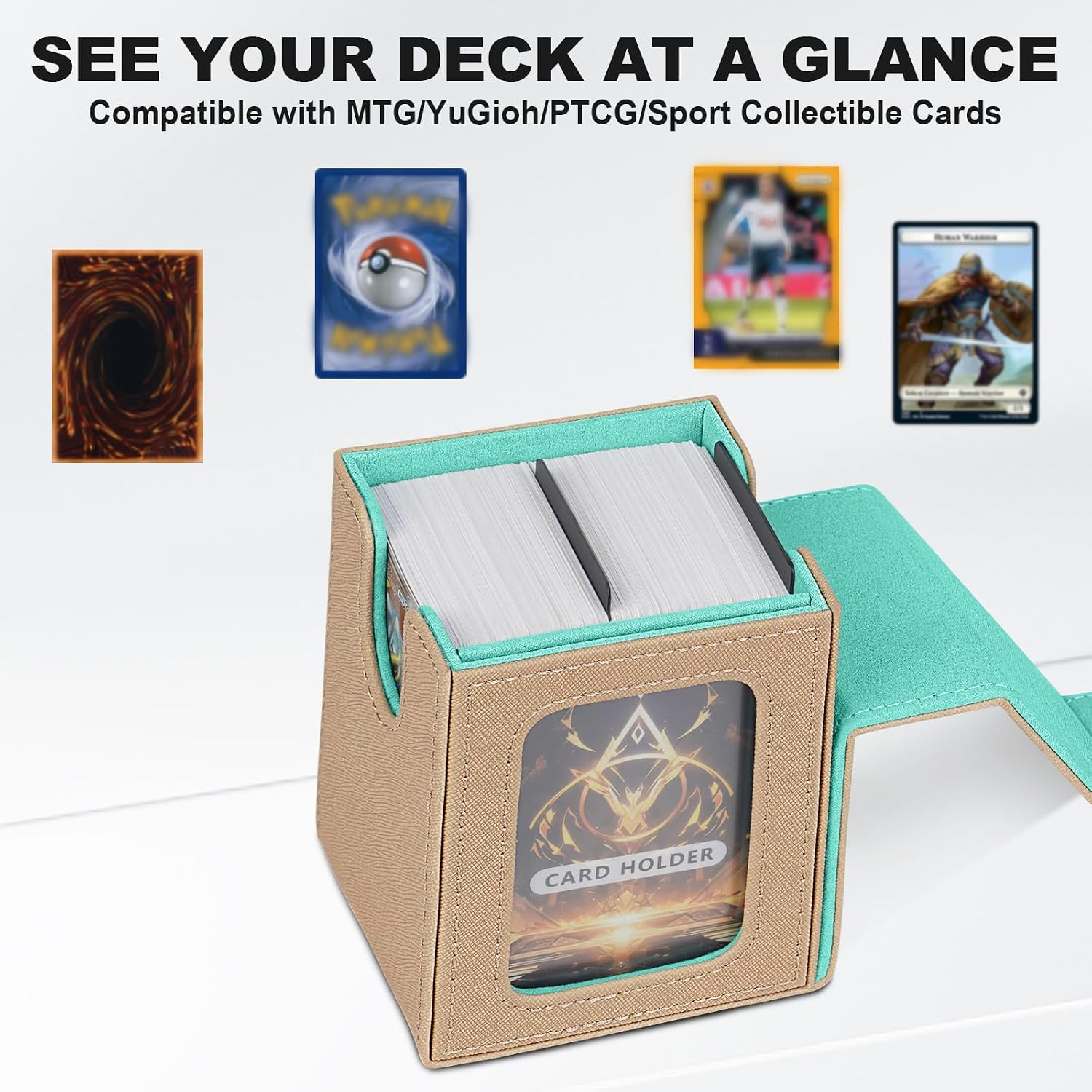 Card Deck Box for MTG Commander, Deck Case Holds 100 Double-Sleeved Cards image 3