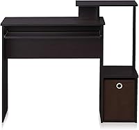 Vista 13 de Furinno 12095BK/BR Econ - Escritorio multiusos para oficina en casa, Madera, Roble francés gris/negro.