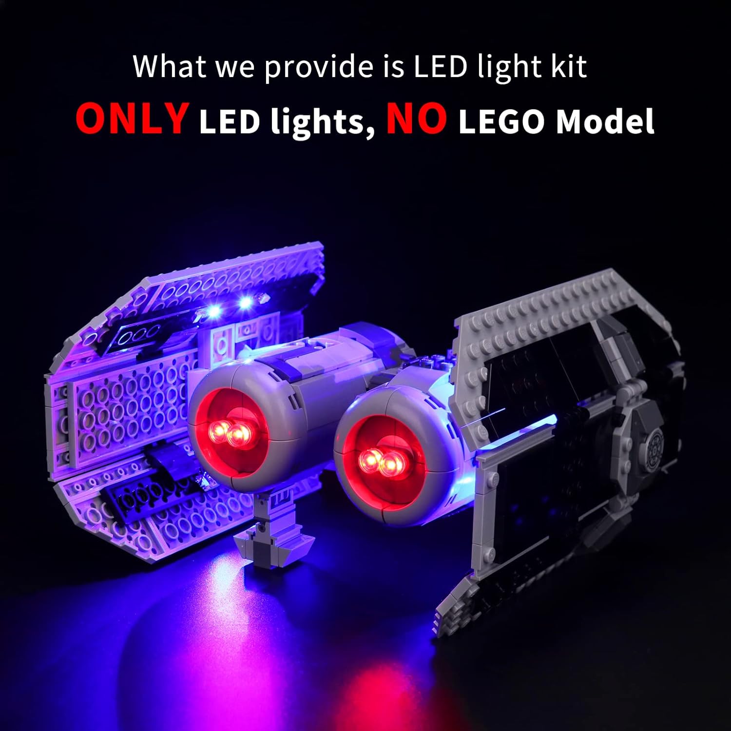 LED Light Kit for LEGO 75347 Star Wars TIE Bomber Model, Multicolor
