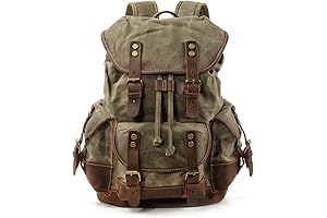 WUDON: Full-Grain Leather Travel Backpack for Men