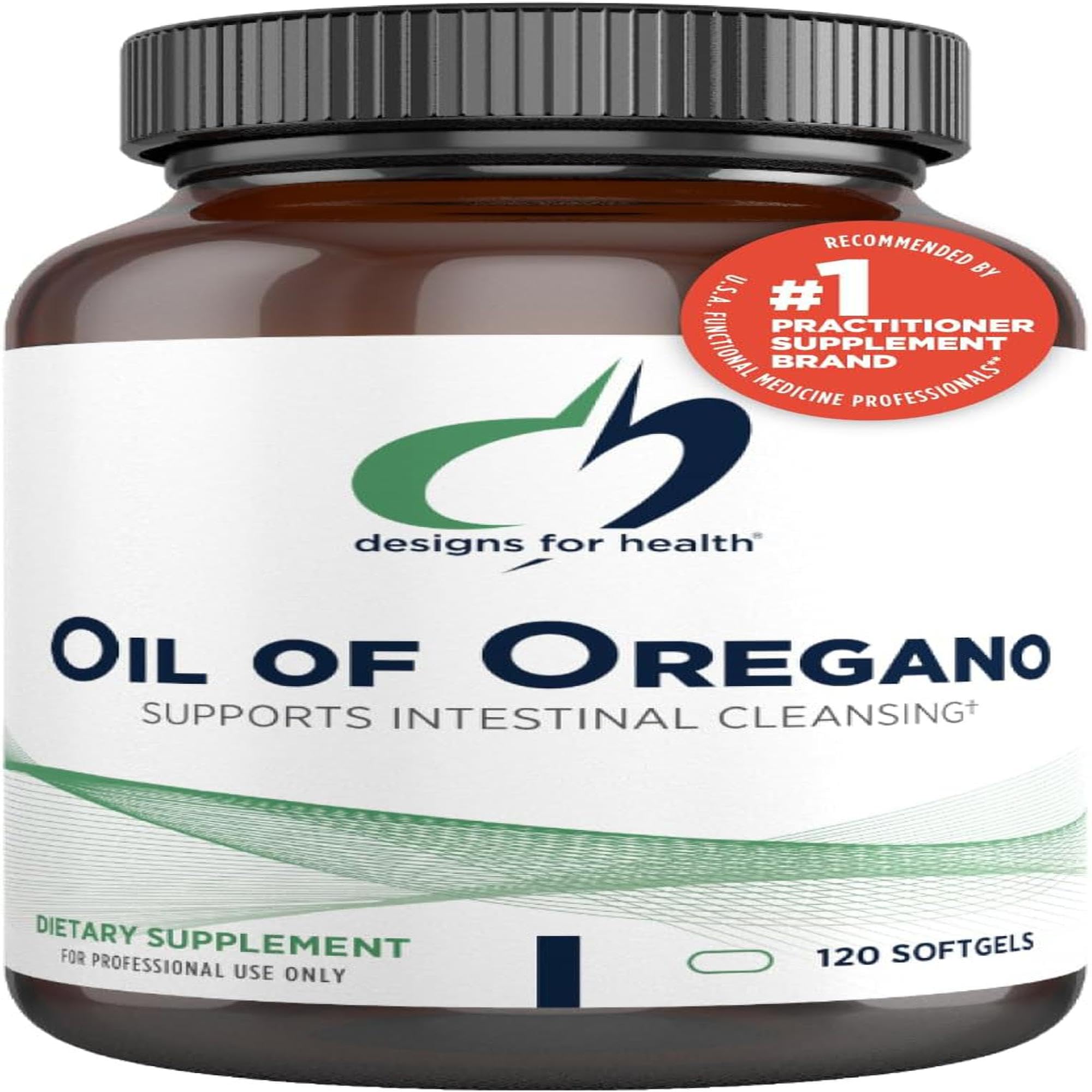 Designs for Health Oil of Oregano Softgels - Oregano Oil Supplement with Highly Concentrated Carvacrol - Supports Intestinal Cleansing - Small Pills (120 Softgels)