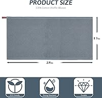 Vista 2 de Nialnant Paquete de 6 toallas de mano de cocina, grandes toallas de té de cocina 100% algodón, paños de cocina para secar platos 13x28 pulgadas