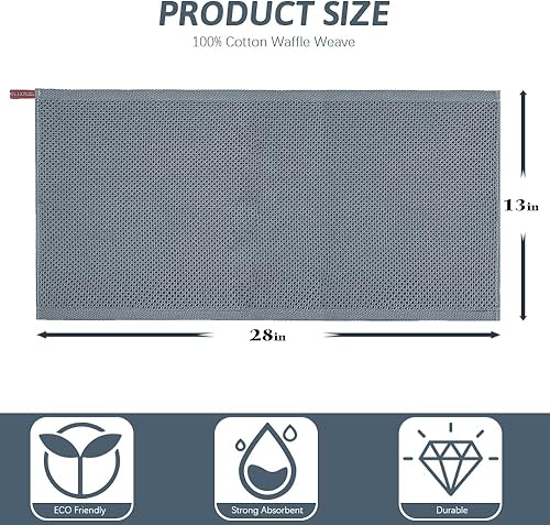 Miniatura 2 de Nialnant Paquete de 6 toallas de mano de cocina, grandes 100% algodón, paños de cocina para secar platos, 13 x 28 pulgadas, multicolor