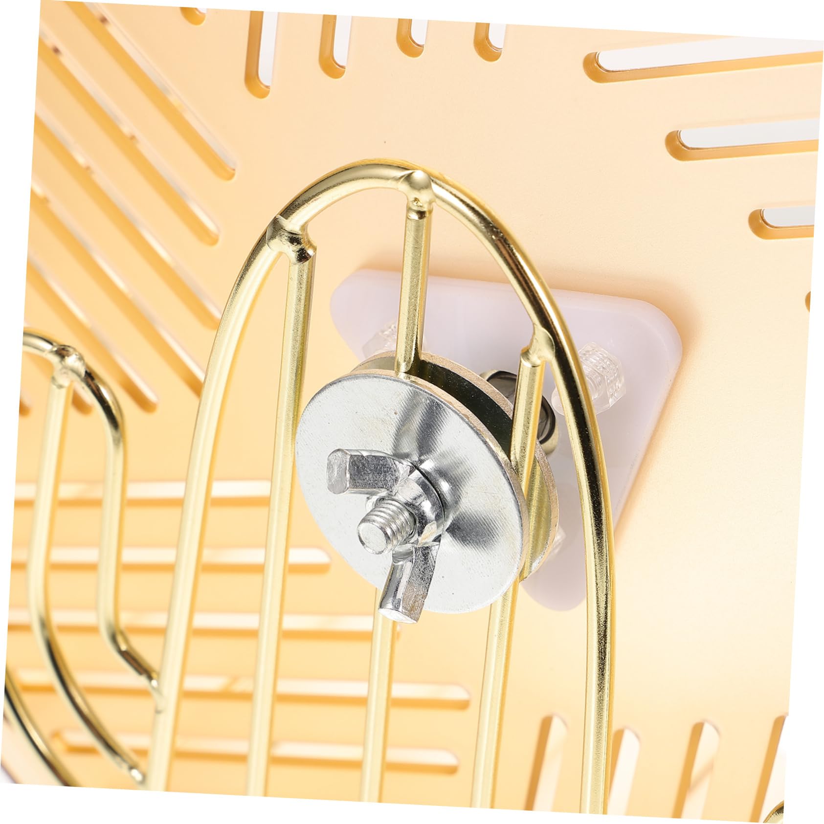 COLLBATH Rueda de Hámster Soporte Estable y Base Antideslizante, Rueda Silenciosa de Plástico y Aleación para Ejercicio en Jaulas de Mascotas Pequeñas Color Aleatorio