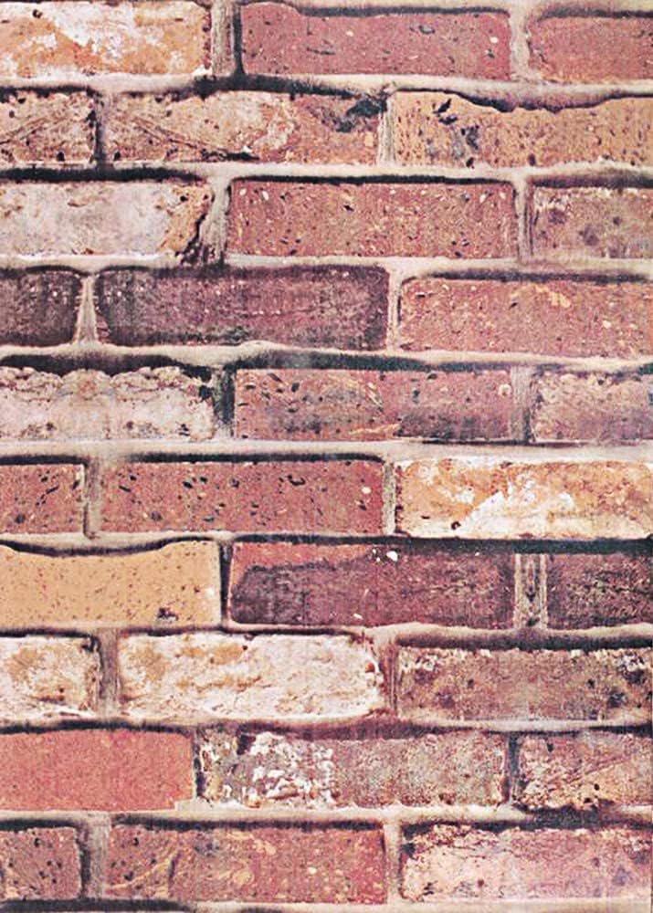Rust Brick Peel and Stick Wallpaper – Vintage Brick - 3D Adhesive Contact Paper Faux Textured Brick Look – Removable, Backsplash, or Shelf Paper – Brown Red Rust Brick Look - 17.71” Wide x 118” Long