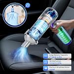 Bug Capteur à vide & Sans fil sous vide portatif, 17KPa 4-in-1 Mini aspirateur & Air Duster Blower, 180° Nettoyeur portable pliable pour voiture, Cheveux d'animal, Maison, Bureau, Insecte, Spider & Jardin, Aspirateur Voiture 180° pliable, petit, Mini, 17KPa Succès puissant
