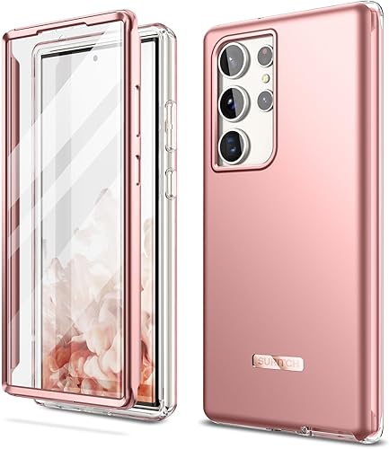 Miniatura 1 de SURITCH Funda para Samsung Galaxy S23 Ultra, protector de pantalla integrado, protección de doble capa, protección completa, a prueba de golpes,